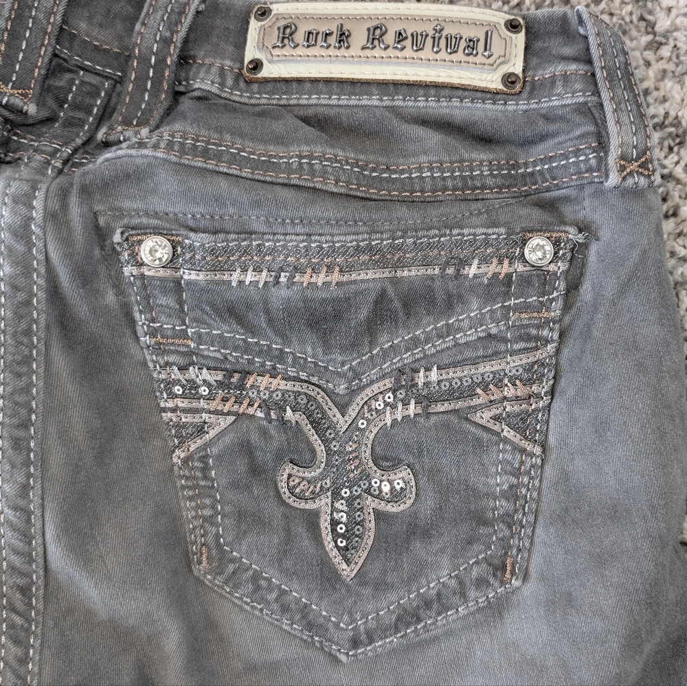 💘 Rock Revival Boris Stretch Cropped Jean